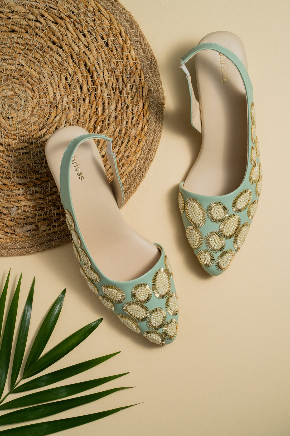 Coral - Mint green