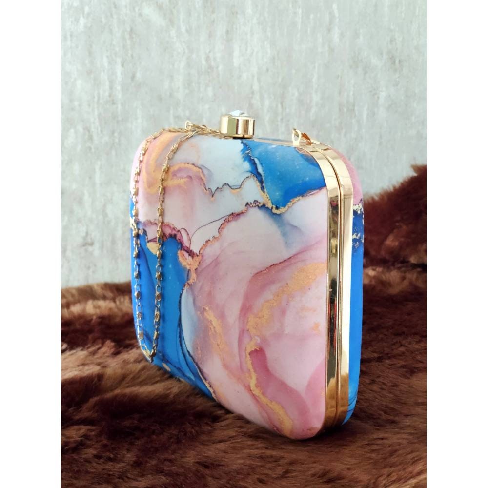 Marble Printed Square shape Clutch handbags | Evening clutches | Gift for girlfriend| Gift for sister | Gift for her