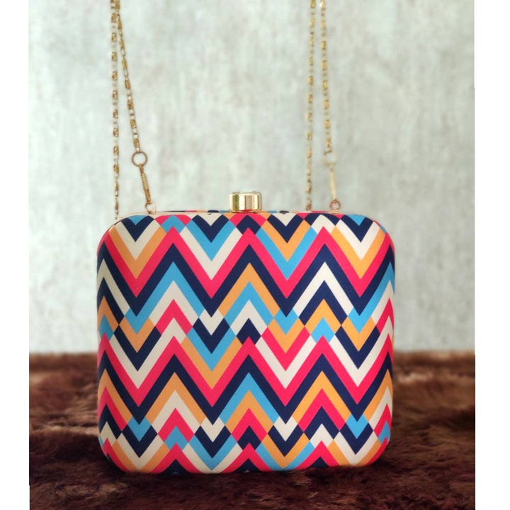 Printed Square shape Clutch handbags | Evening clutches | Gift for girlfriend| Gift for sister | Gift for her